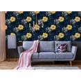 thumbnail image 3 of MuralsPrint Vintage Navy Blue Botanical Floral Removable Wallpaper - 24'' inch x 10'ft, 3 of 5