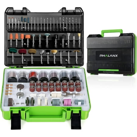 

PHALANX Rotary Tool Accessory Kit 420 Pcs Accessories Kit 1/8 (3.2mm) Diameter Shanks Universal Fitment All Rotary Tool for Easy Cutting Sanding Grinding Sharpening Engraving