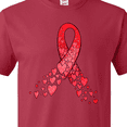 thumbnail image 4 of Inktastic Heart Health Awareness Red Ribbon Made of Hearts T-Shirt, 4 of 5
