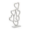 thumbnail image 1 of Sagebrook Home 16567 24 in. Metal Hearts Decor, Silver, 1 of 1
