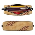 thumbnail image 2 of Rocae Vintage Baseball for Pen and Marker Pouch with Zipper for Men and Women, Stationery Bag Pen Holder for Work and Office, 2 of 9