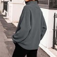 thumbnail image 5 of Nugftut Womens Corduroy Sweatshirts Mock Neck Fashion Long Sleeve Pullovers Casual Loose Pullover Shirts, 5 of 6