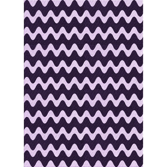 Ahgly Company Machine Washable Indoor Rectangle Transitional Bright Lilac Purple Area Rugs, 5' x 7'