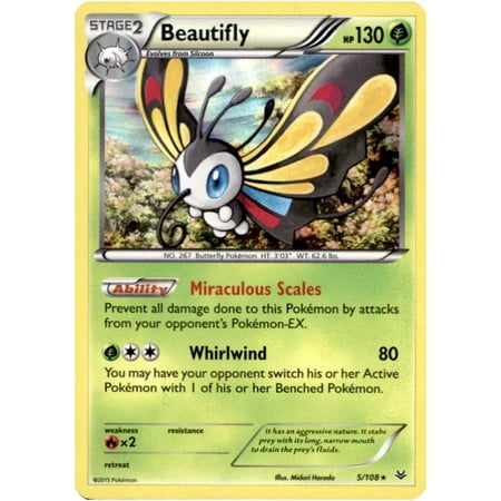 Pokemon X & Y Roaring Skies Single Card Holo Rare Beautifly