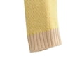 thumbnail image 4 of Faithtur Women Button Down Tops, Long Sleeve Color Block Knit Lapel Sweater, 4 of 9