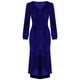 thumbnail image 4 of Vestidos para mujer Vestidos de otoño Moda Otoño Sólido Causal Cuello en V Manga larga Vestido a media pierna con botones Odeerbi  ODB-5, 4 of 9