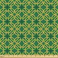 thumbnail image 2 of Ambesonne Mandala Fabric by the Yard Upholstery, Ethnic Floral Lines Art, 5 Yards, Jade Green Earth Yellow, 2 of 5