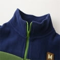 thumbnail image 6 of Lkhaha Jackets for Toddler Boys Patchwork Polar Fleece Long Sleeve Half Zipper Stand Collar Polar Fleece With Pocket Windbreakers Size 18-24 Months, 6 of 9