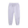 thumbnail image 2 of Boys And Girls Joger Elastic Waist Special Print Drawstring Sports Pants White 100, 2 of 5