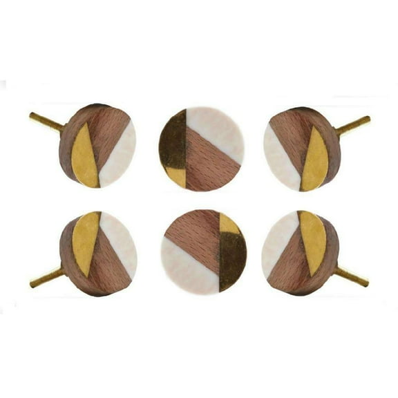 Set of Six Adington White Cabinet Knobs by Trinca-Ferro