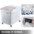thumbnail image 3 of VEVOR Ingredient Bin, 10.5 Gallons Capacity Ingredient Storage Bin, PP Material Flour Bins On Wheels, White Shelf Ingredient Bin with Scoop and Sliding Lid, Commercial Storage Bins, 3 Pcs/Set, 3 of 9