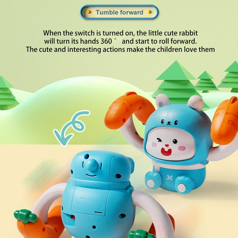 New Year Clearance Sale SuoKom Xianers Baby Toys 6 To 12 Months Cute Rabbit Shape Rolling Toy Early Learning Educational Toy With Sound For Infant