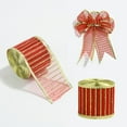 thumbnail image 3 of Christmas Ribbon Wired Sheer Organza Glitter Gifts, Xmas Ribbons Decoration, 3 of 9
