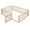 Brown, variant on Cterwk Wood Foor Bed Frame with Fence, Full Size Bed Frame for Living Room, Bedroom, Dark Brown