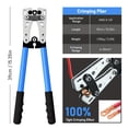 thumbnail image 3 of Heavy-Duty Cable Lug Wire Crimping Tool Set for AWG 8–1/0 | Professional Crimper with Lugs, 4 Set Options | Durable Metal for Electricians, Automotive & DIY Wiring, 3 of 10