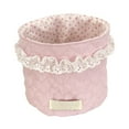 thumbnail image 2 of Fabric Storage Baskets With Lace Trim Cylindrical Desktop Organizer for Snacks,Small Items & Clutter Perfect for Home Office & Bedroom Decor, 2 of 7