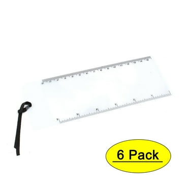 Unique Bargains 6 Pieces Bookmark Ruler Magnifier Fresnel Lens 3x Magnifying Sheet