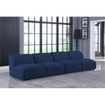 thumbnail image 4 of Meridian Furniture Miramar Navy Durable Linen Textured Modular Sofa, 4 of 9