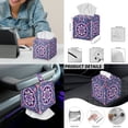 thumbnail image 7 of ZIATUBLES Boho Mandala Print Office Chair Cover Set of 5, Stretch Chair Cover with Armrest Slipcover, PU Leather Tissue Box Cover and Square Remote Caddy for Home Living Room, L, 7 of 7