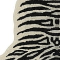 thumbnail image 4 of Linon 3' X 5' Jungle Tiger Shaped Accent Rug in White and Black Wool, 4 of 8