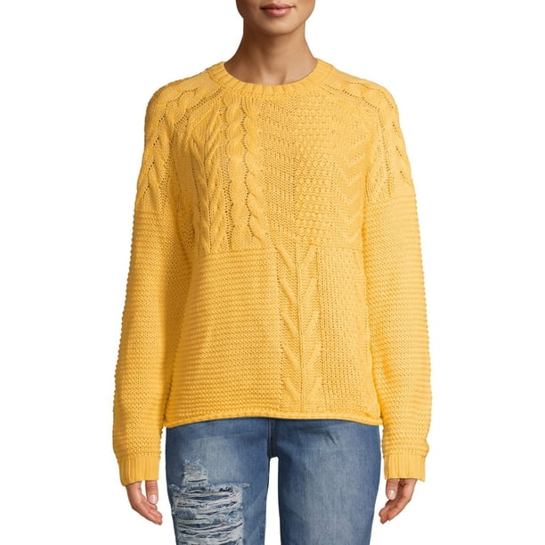 Time and Tru Women's Mixed Stitch Sweater