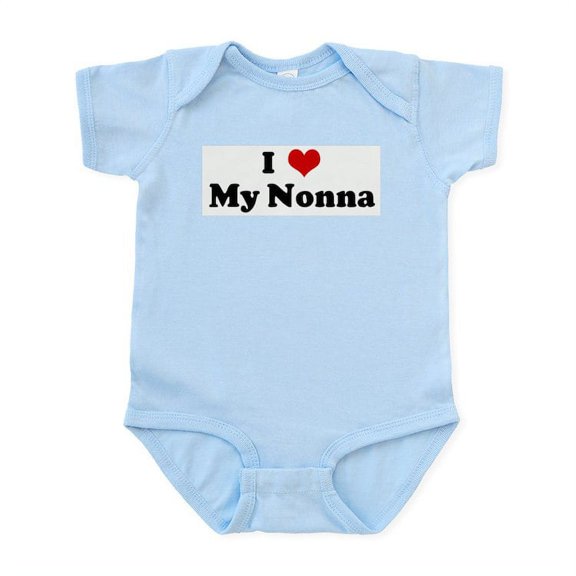 CafePress - I Love My Nonna Infant Bodysuit - Baby Light Bodysuit, Size Newborn - 24 Months