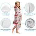 thumbnail image 7 of Pink Christmas Red Truck and Snowman Pattern Hooded Bath Towel，50"x30" for Ages 3 To 12 Kids, Quick Dry Lightweight Soft Microfiber Hood Beach Towel Cover Up for Kids, 7 of 7
