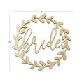 thumbnail image 3 of Koyal Wholesale Bride Groom Chair Signs, Set of 2 Scripted Round Wreath Laser Cut Wood Chair Back Signs, 3 of 3