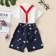 thumbnail image 4 of Sngxgn Toddler Baby Boy Fall Winter Outfits Crewneck Sweatshirt Casual Pants 2Pcs Clothes Set(Dark Blue,90), 4 of 6