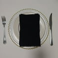thumbnail image 1 of Nvzi Servilletas de tela de 16,53 x 16,53 pulgadas, juego de 4, servilletas de gasa de lino con flecos, servilletas suaves con flecos reutilizables para cenas, fiestas, Navidad, bodas (negro), 1 of 4
