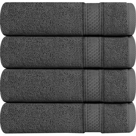 4 Pack 600 GSM Cotton Bath Towels Set 27x54 Inches
