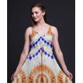 thumbnail image 4 of Bimba Robe Midi Imprimée Teinture sur Nœuds pour Femmes, Bretelles Spaghetti, Tenue de Plage, Taille TTG, 4 of 5