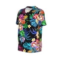 thumbnail image 6 of Fotbe Colorful Flowers Baseball Jersey Shirt for Men and Women, Casual Short Sleeves Button Down T-Shirt-4X-Large, 6 of 9