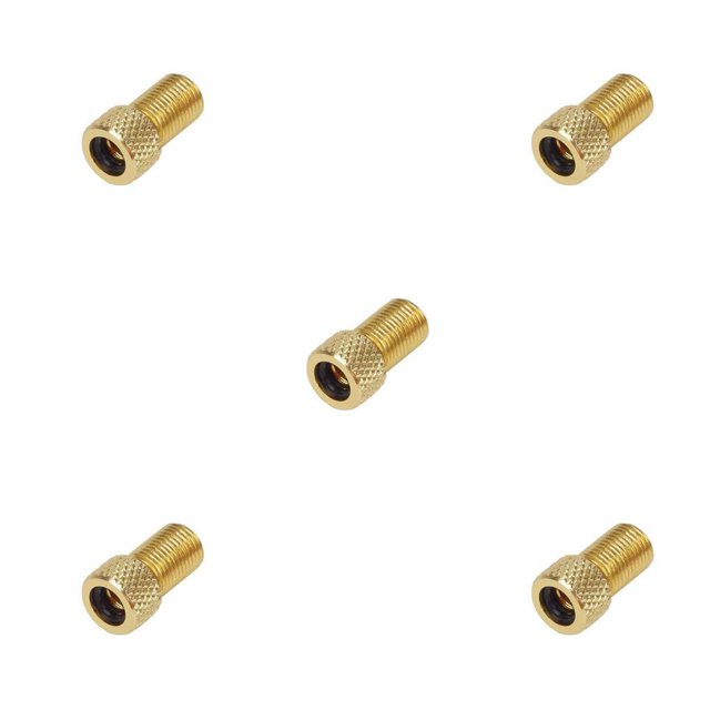 Eigraketly Adaptador de válvula de 5 piezas Instalación práctica Operación de estilo tonto Colores surtidos Gran Presta Cap Presta a Schrader Oro 5piezas Eigraketly CBP191822
