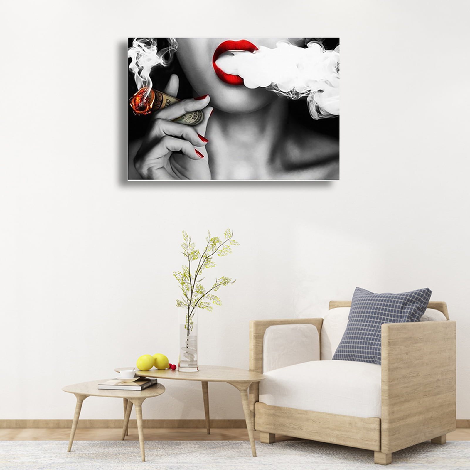Red Supreme Dollar Canvo, Canvas Wall Art