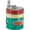 thumbnail image 1 of Molinillo de especias con mango de 2,5 pulgadas, cubierta de molinillo de manivela de arcoíris de Metal de aleación de Zinc para moler y mezclar hierbas y especias, 1 of 5