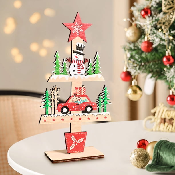 Árbol de Navidad Colorido Ganfancp Colgante de Madera 1 adorno