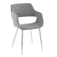 thumbnail image 4 of Margarite Chair, Upholstered Dining Chairs, Mid-Century Modern Dining Chair, Kitchen Chairs for Dining Table, Dining Chairs Set of 2 (Grey Fabric), 4 of 6