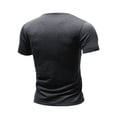 thumbnail image 3 of FASHIONWT Men Slim Button Collar Shirts Casual Jersey T-shirt Short Sleeve Tops, 3 of 5