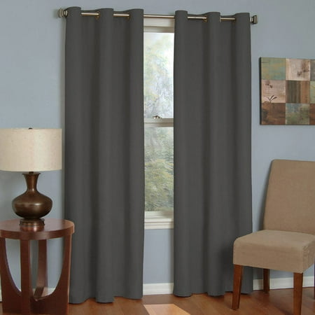 Microfiber Grommet Single Blackout Window Curtain Panel