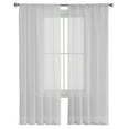 thumbnail image 3 of Lighting Grey Solid, Sheer Curtains 96 Inches Long 2 Panels Set, Window Sheer Curtains for Living Room/Bedroom, Pure Color Light Filtering Rod Pocket Curtain 52'' x 96'' x 2, 3 of 7