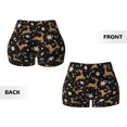 thumbnail image 6 of Athletic Shorts for Women, Christmas Cookie Reindeer Seam Womens Shorts High Waisted Sport Running Workout Gym, 6 of 8