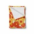 thumbnail image 2 of Orange Soft Flannel Fleece Throw Blanket, Gerbera Flowers Petals in Graphic Style Vibrant Summer Nature Design, Cozy Plush for Indoor and Outdoor Use, 50" x 70", Orange Yellow Scarlet, by Ambesonne, 2 of 6