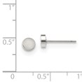 thumbnail image 3 of Stainless Steel Polished Circle Post Earrings 4.92mm, 3 of 3