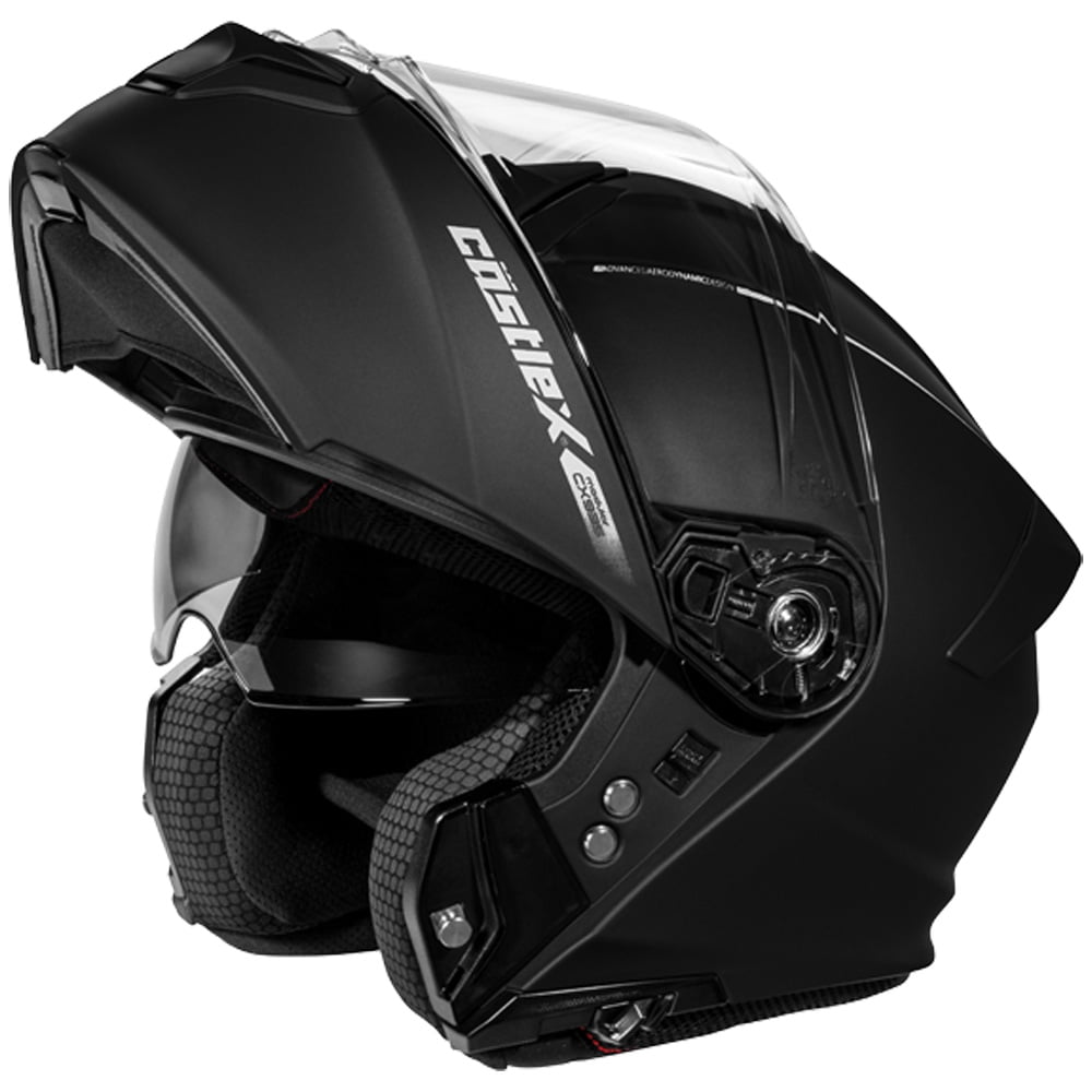 Castle CX935 Solid Modular Motorcycle Helmet Matte Black 3XL