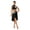 Black, variant on Lyrical Dance Dress for Women Sequin Crop Top Mesh Tulle Leotard Skirt Navy Blue XL