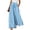 Sky Blue, variant on Women's Gingham Plaid Wide Leg Pants, Casual Tie Waist Paperbag Palazzo Trousers, Summer High Waisted Checkered Long Pants with Pockets