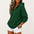 thumbnail image 5 of Zip Up Hoodie Women 2026 Long Sleeve Fall Winter Oversized Sweatshirts Zipper Oversized Cute Jackets with Pockets, 5 of 7
