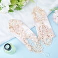 thumbnail image 4 of 1 Set Polyester Long Paillette Embroidery Lace Gloves Fingerless Gloves for Wedding Bride Supplies Old Lace 275x90x3mm 2pcs/set, 4 of 6