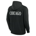 thumbnail image 3 of Men's Fanatics Black Chicago Blackhawks Elements Blaze Tri-Blend Long Sleeve Hoodie T-Shirt, 3 of 3